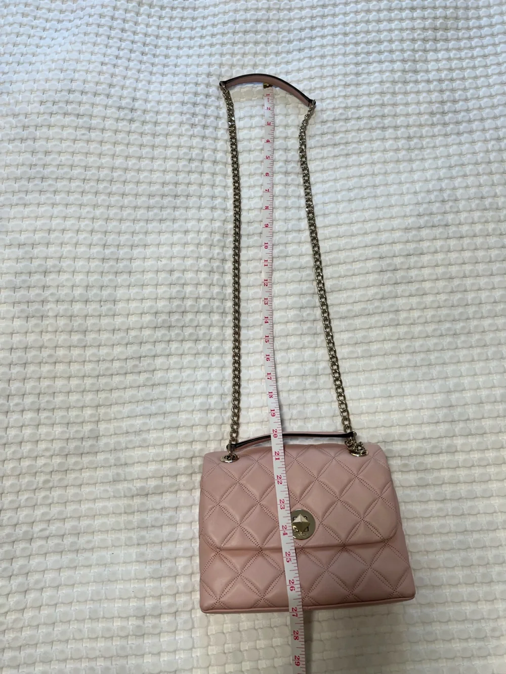 Kate Spade Small Quilted Rose Smoke Pink Natalia Shoulder Crossbody Bag